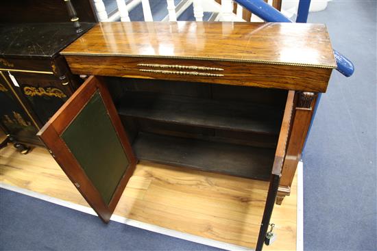 A Regency rosewood and ormolu mounted chiffonier, 3ft 6.75ins